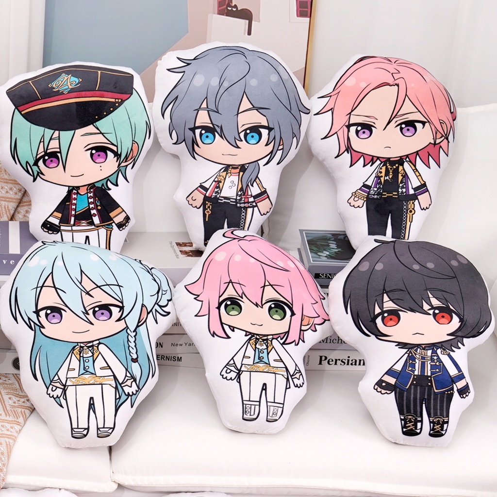 ₪45cm Ensemble Stars Cartoons Anime Plush Toy Eichi Sakuma Rei Throw Pillow Cosplay Sofa Cushion Dou