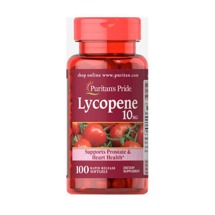 Lycopene 10 mg 100 Softgel,ไลโคปีน Puritan's Pride
