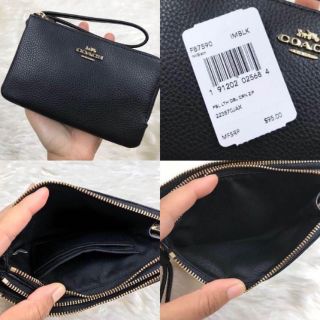 Coach คล้องมือไซส์ s 2ซิป แท้100%พร้อมส่ง