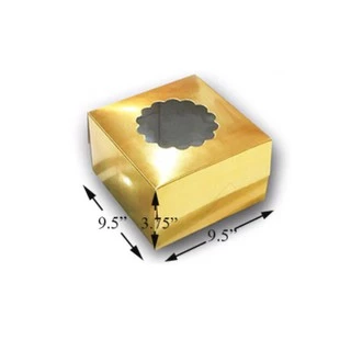 กล่องเค้กแม็ค 2 ปอนด์ ขนาด 9.5x9.5x3.75 นิ้ว (50 ใบ) INH109