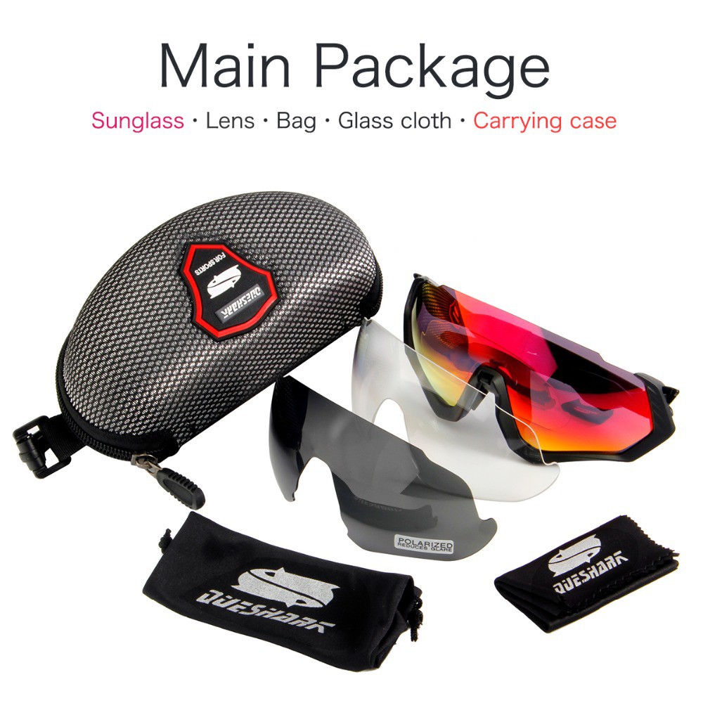 3 Pair Lens Cycling Outdoor Sports Flight Jacket Polarized Sunglasses