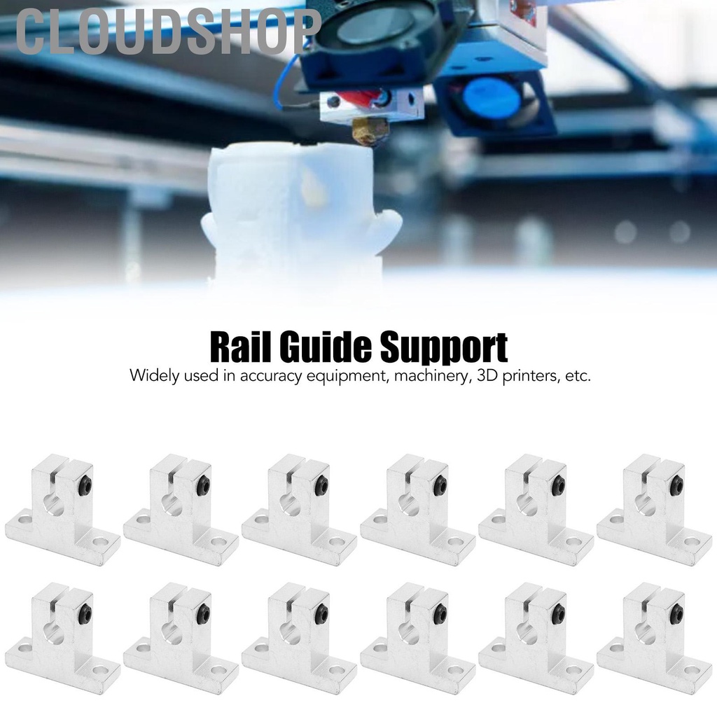 Cloudshop 12Pcs Linear Motion Rail Support Shaft 3D Printer Clamping ...