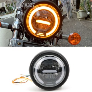 Alabama327 ไฟหน้ารถจักรยานยนต์ Led 12‐24V 6.5 นิ้ว สีขาวอําพัน สไตล์วินเทจ