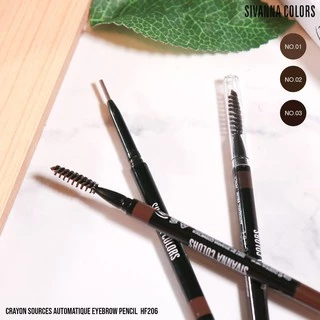 HF206 ซิวันน่า ดินสอเขียนคิ้ว Sivanna Colors Crayon Sources Automatique Eyebrow Pencil