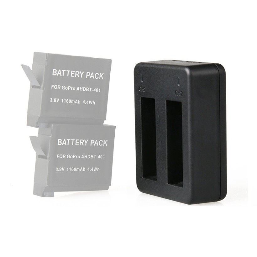 AHDBT-401 Dual USB Charger for GoPro Hero 4 / AHDBT-401 ดับเบิ้ล usb ชาร์จ GoPro Hero 4