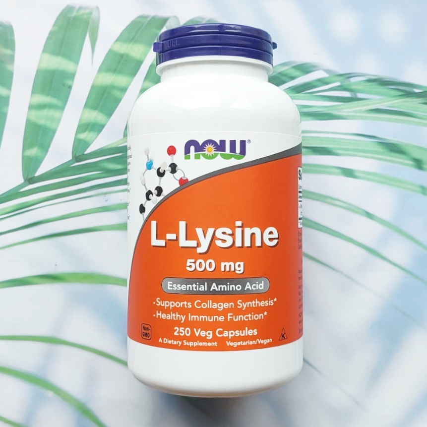 (NOW Foods®) L-Lysine 500 mg 250 Veg Capsules แอล-ไลซีน