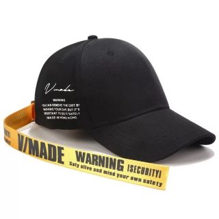 พร้อมส่ง หมวกเบสบอล V/MADE WARNlNG หมวกแก๊ป cap style ,Unisex แก๊ปสไตล์ หมวกแก๊ปแฟชั่นสไตล์เกาหลี