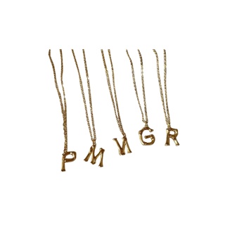 A.girls.gold สร้อยคอตัวอักษร สร้อยจี้ตัวอักษร ชุบทอง18K (Alphabet necklace) ใส่โค้ด: 4NLQ9X ลด 20%