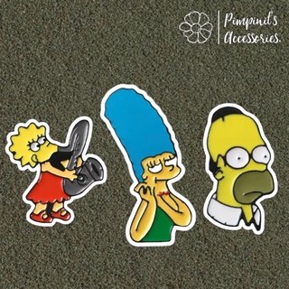 🇹🇭 พร้อมส่ง: เข็มกลัดเซ็ทลิซ่า,มาร์จและโฮเมอร์ (เดอะซิมป์สัน) | Lisa, Marge &amp; Homer (The Simpson) Enamel Brooch Pin Set.