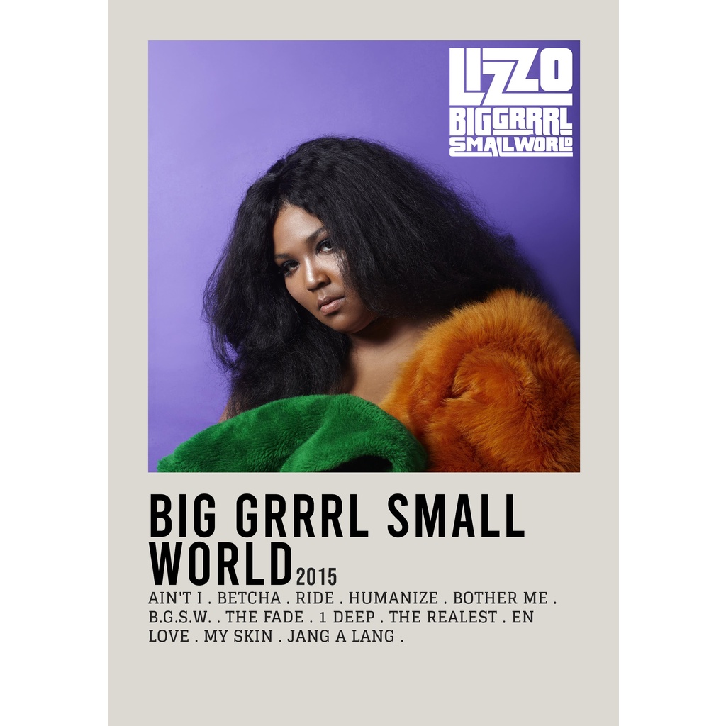 โปสเตอร์ปกอัลบั้ม Big GRRRL Small World โดย Lizzo สําหรับห้อง/ผนัง