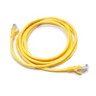 Patch Lead Cat - 5 Cord สาย Lan เชื่อมต่อเครือข่ายอีเธอร์เน็ต Rj45 สีเหลืองมีความยืดหยุ่น Qmtl