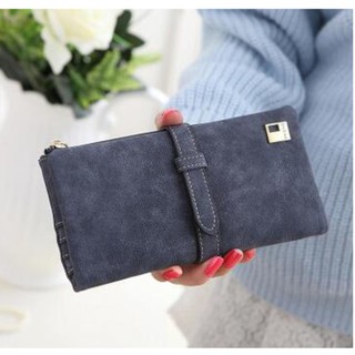 Fin 1 กระเป๋าใส่เช็ค กระเป๋าเงินใบยาว กระเป๋าโทรศัพท์ Long Wallet Purse E-RANYD 1463 สีดำ