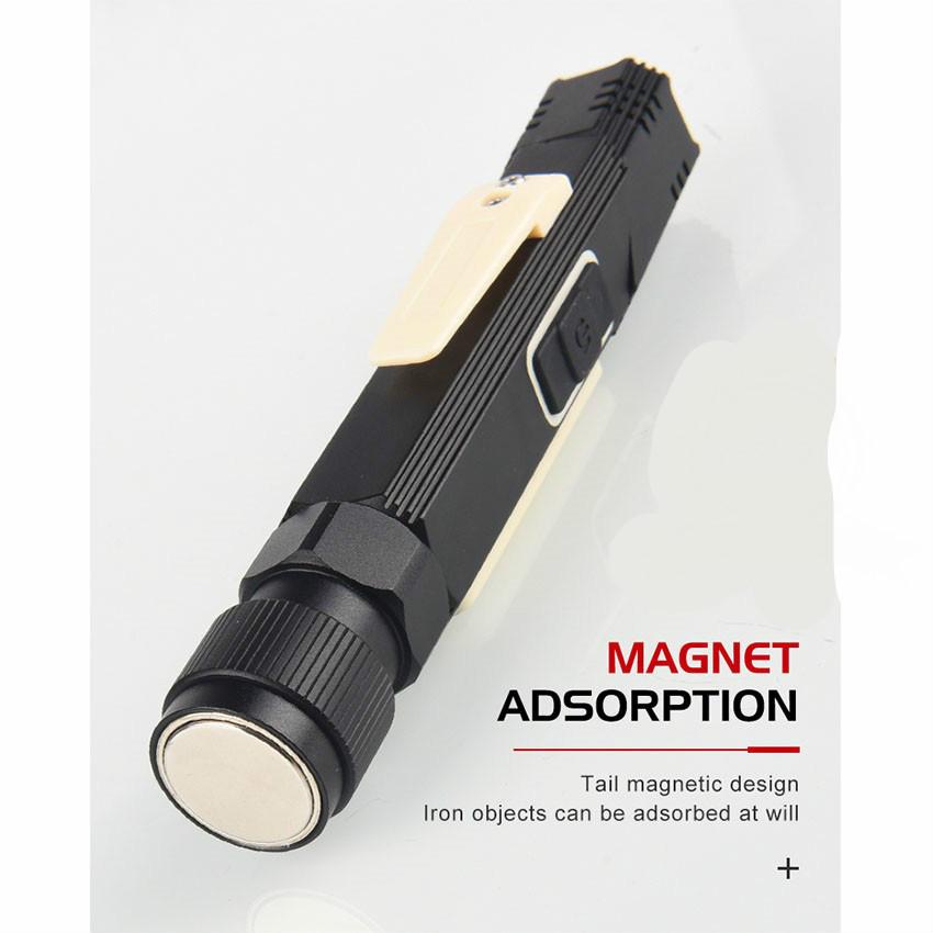 Z2 worklight flashlight 5IN1ไฟฉายพกพา XPG+COB 90° 5โหมดขาแม่เหล็ก ชาร์จไฟ USB*