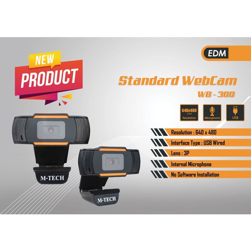 กล้องเว็บแคม M-Tech WB-300 Hd 1080 | Webcam WB500 / กล้องเว็บแคม 1080p full HD / M-TECH | Webcam WB3
