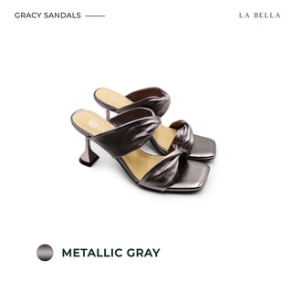 LA BELLA รุ่น GRACY SANDALS - METALLIC GRAY