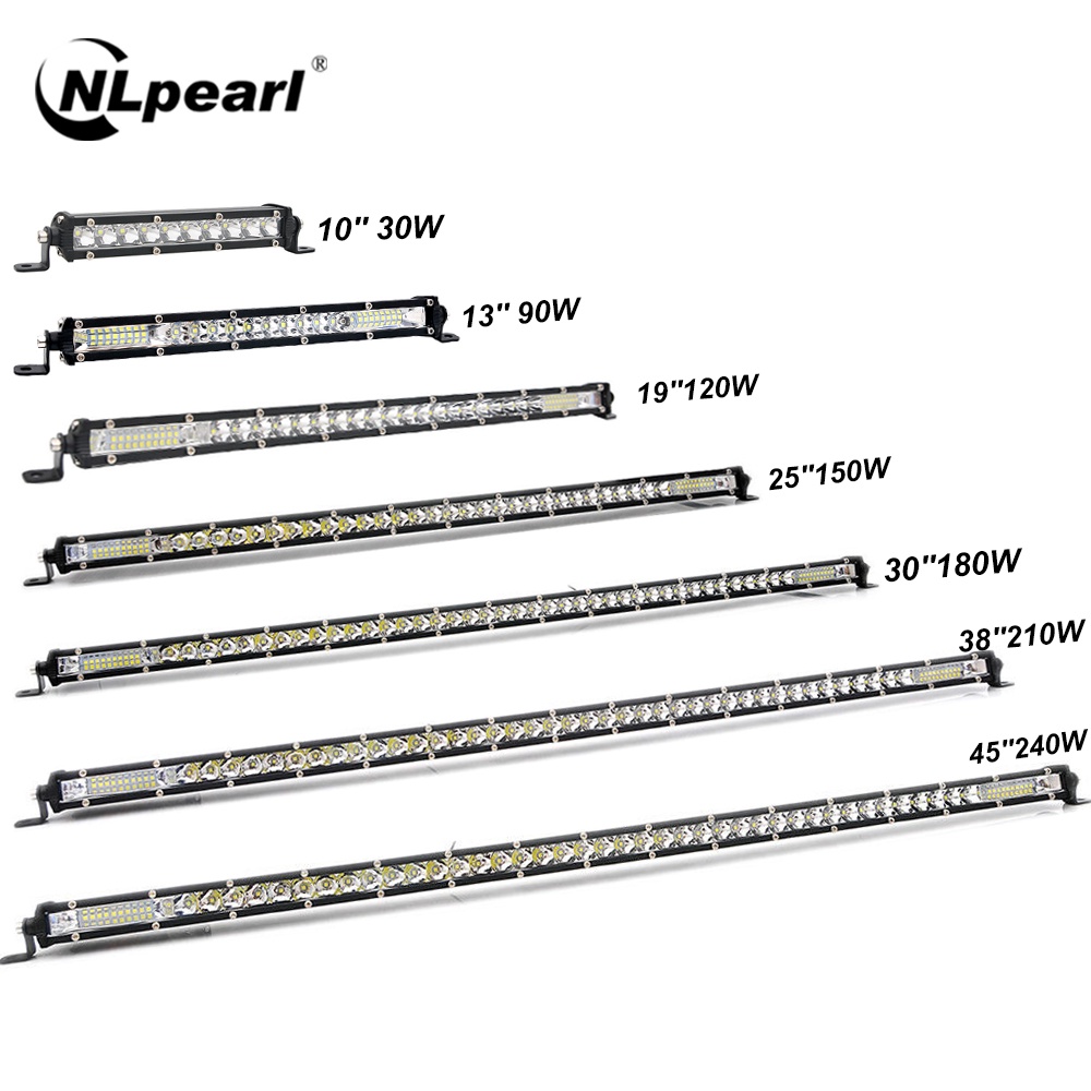 Nlpearl 10-50inch Light Bar/Work Light Ultra Slim Combo LED Bar Offroad For Trucks 4X4 UAZ Off Road 