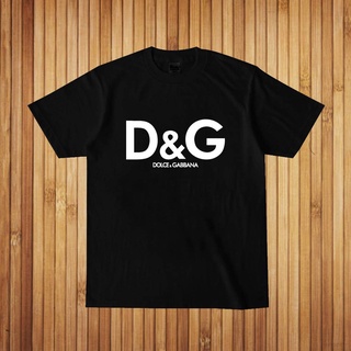 เสื้อยืดโอเวอร์ไซส์D&amp;G เสื้อยืดคอกลมแขนสั้นแฟชั่นพลัสไซส์สําหรับผู้หญิงและผู้ชายS-3XL