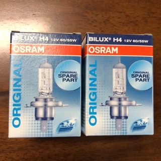 หลอดไฟหน้า H4 12V 60/55W (แพ็กคู่ถูกกว่า!!!) Osram แท้ made in Germany