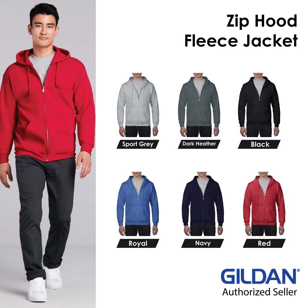 Gildan Zip Hoodie Jacket Zip SweatshirtHoodie ZipHood เสื้อแจ็คเก็ตผ้าฟลีซ 88600