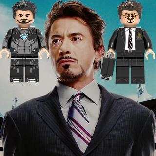 เข้ากันได้กับ Leging Minifigures Iron Man Tony Stark Mark 50 Endgame Building Blocks ของเล่นสําหรับเด็ก