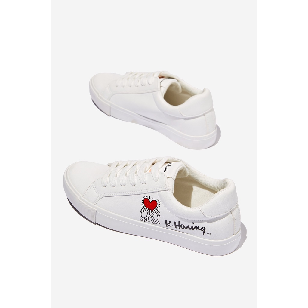 rubi รองเท้าผ้าใบนำเข้า ของแท้ cotton on × keith haring shoes