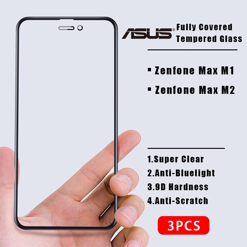 3 ชิ้น 9D กระจกนิรภัยป้องกันหน้าจอสําหรับ ASUS Max M1 Max M2 Max Pro M1 Max Pro M2 Zenfone 5z ป้องกั