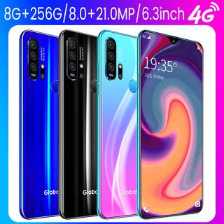 โทรศัพท์มือถือ ปลดล็อคลายนิ้วมือ R30 pro Android9.1 3G/4GLTE 8g+256g การจดจำใบหน้าแบบเต็มหน้าจอ Dual SIM 10 แกน มาร์ทโฟน