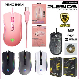 เมาส์เกมมิ่งมาโคร NUBWO PLESIOS NM-89M /nm90m  USB Optical Mouse 🚩🚩 รับประกันสินค้า 1 ปี 🚩🚩