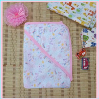 ผ้าห่อตัวเด็ก ผ้าห่ม พิมพ์ลายขนาด30x30นิ้ว ผลิตจากผ้าCotton100%