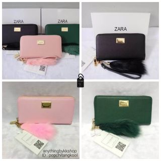 ZARA Saffiano Wallet กระเป๋าสตางค์ใบยาว