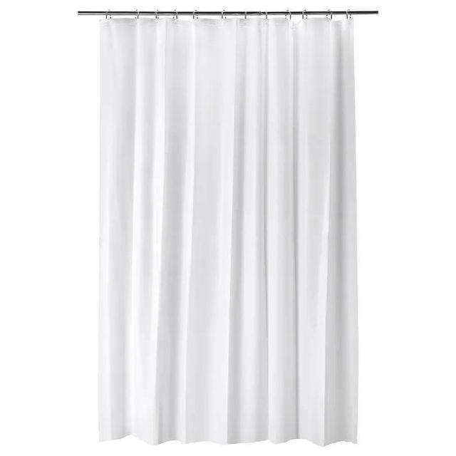 IKEA แท้ค่ะ BOTAREN ราวม่านห้องน้ำ BJÄRSEN ผ้าม่านห้องน้ำ, ขาว, 180x200 ซม. HASSJÖN ฮัสเควิน ห่วงแขวนม่านห้องน้ำ, ขาว