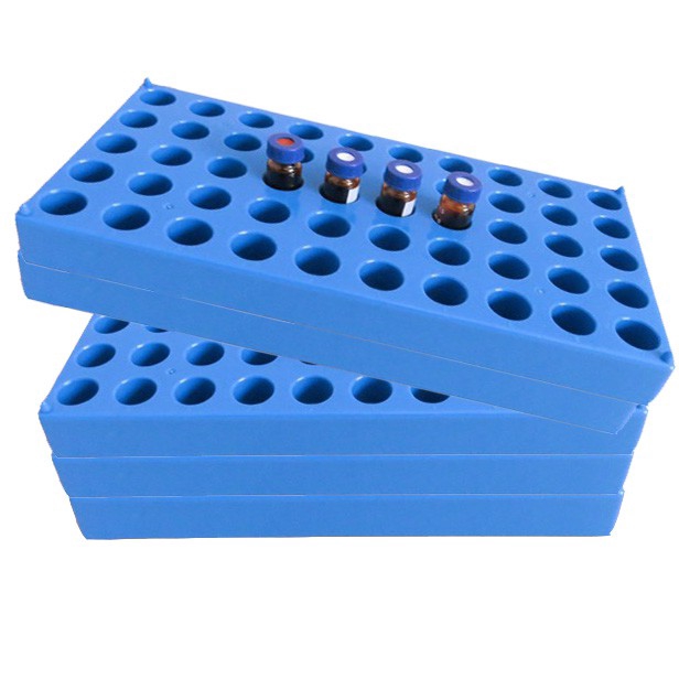 Vial Rack Single Holds 50 Standard 12 mm 2 mL ampls Stackable Tube Rack 5packs