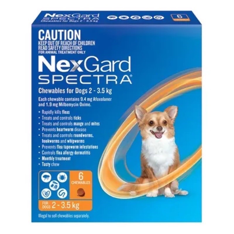 (ถูกสุด สินค้าแท้100) NexGard Spectra สำหรับสุนัข กำจัดเห็บหมัด ขี้ ...