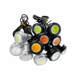 หลอดไฟตัดหมอก LED DRL DC 12V 24V 9W 23 มม. สีขาว แดง เหลือง ฟ้า อําพัน ชมพู ม่วง เขียว สําหรับรถยนต์ รถบรรทุก รถบัส 1 ชิ้น