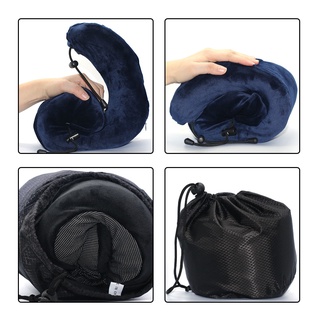 【บลูไดมอนด์】U Shaped Memory Foam Neck Pillows Soft Travel Pillow Massage Neck Pillow Sleeping Airplane Pillow Cervical H