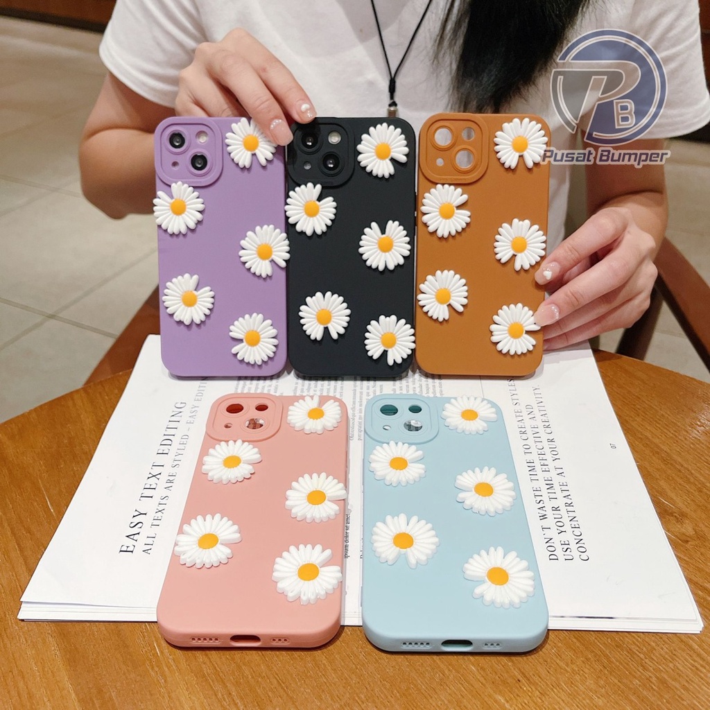 SOFTCASE PROCAMERA BUNGA DAISY 3D SAMSUNG J1 ACE J2 PRIME GRAND PRIME J4+ J5 J6+ J6 J7 PRIME PB2519