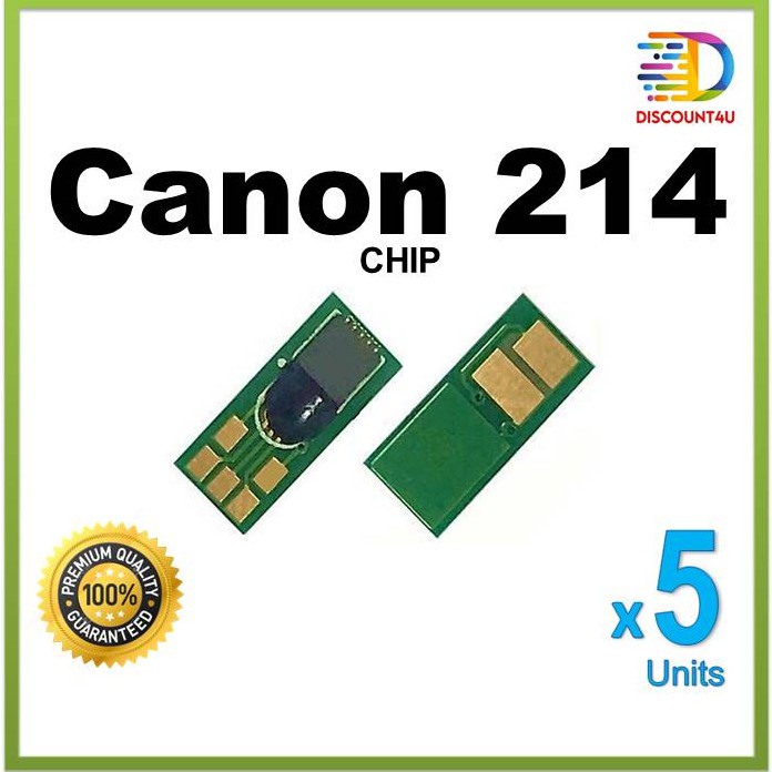 Discount4U **Pack 5** CHIP Tone Canon214 for CRG-052