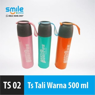 แก้วน้ํา สายคล้องคอ สีพื้น TS-02 500 มล.