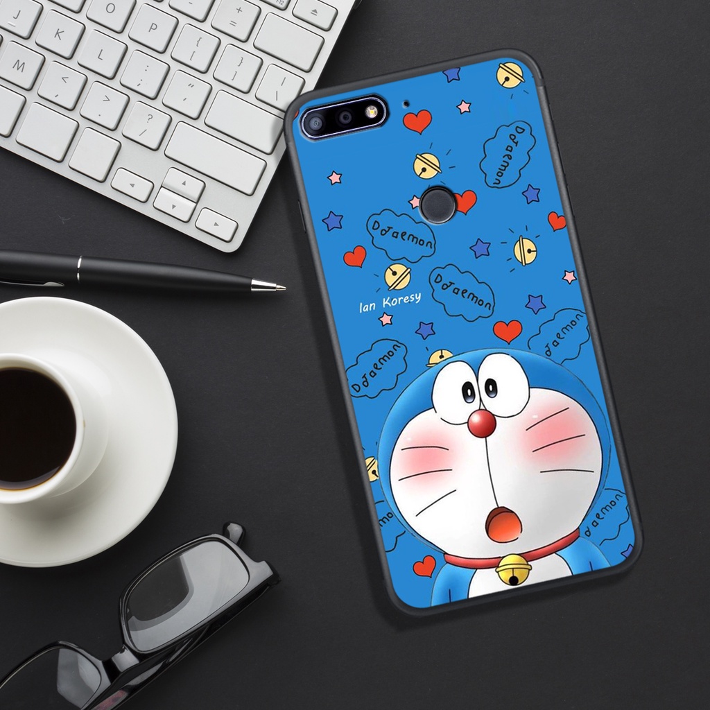Huawei Y7 2018 / Y7 PRIME 2018 / Y7 PRIME Case Y6 2018Yy6 PRIME Case, DOREMON Cat Print.