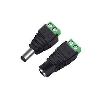 ***DC อะแดปเตอร์ซ็อกเก็ตเชื่อมต่อ 5 . 5 mm X 2 . 1 mm Male And Female สําหรับ Cctv Power ต่อสายไฟเลี้ยงกล้อง