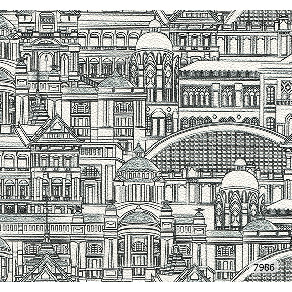 MDwallpaper วอลเปเปอร์ติดผนัง Focus 2  ชนิดทากาว ลายตึก