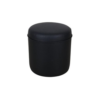 สตูล หนังสีดำ เฟอร์ราเดค C-PU Black leather stool, Ferrade C-PU