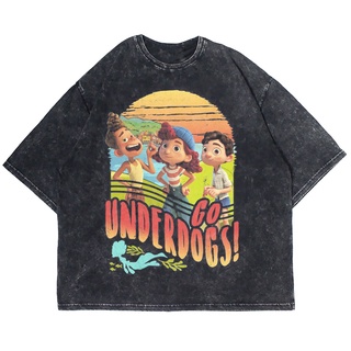 เสื้อยืดผ้าฝ้ายพิมพ์ลายแฟชั่น เสื้อยืด พิมพ์ลาย Disney GO UNDERDOG WASHING VINTAGE