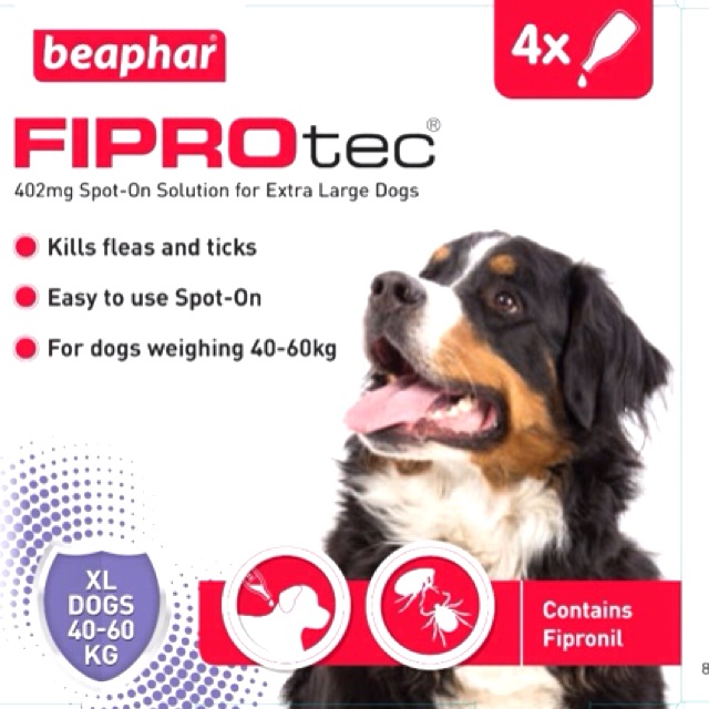Beaphar FIPROTEC ยาหยดป้องกันเห็บ หมัด สำหรับสุนัขน้ำหนัก 40-60 กิโลกรัม
