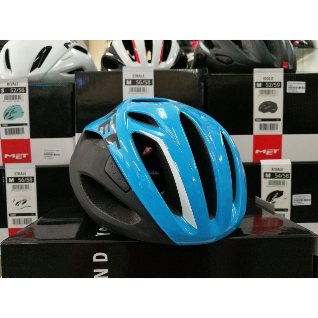 หมวกจักรยาน MET rivale ไซส์ M สีฟ้าดำ