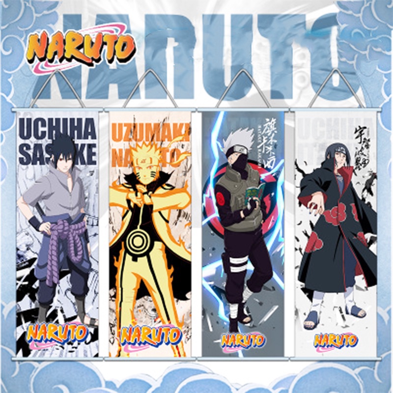 โปสเตอร์ภาพวาด Anime Naruto Kakashi Uchiha Itachi สําหรับแขวนตกแต่งห้อง