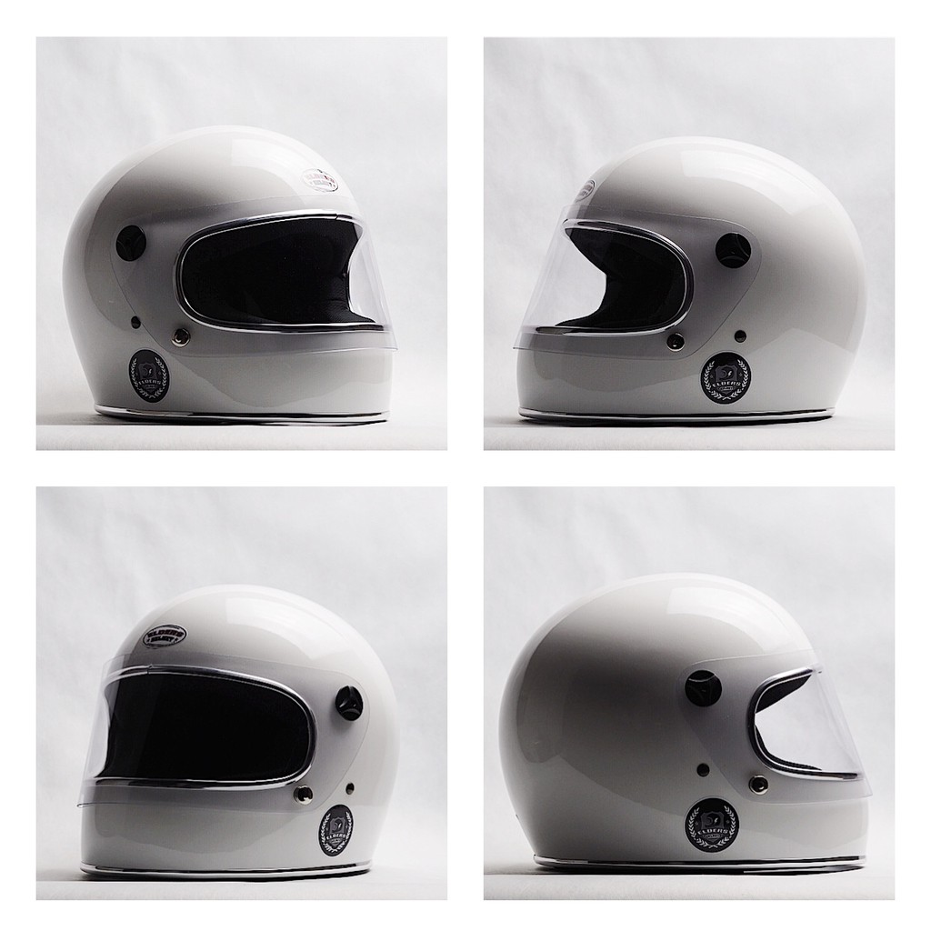 หมวกกันน๊อควินเทจLEGO - White colors with chrome trim : สีขาว ขอบโคเมี่ยม