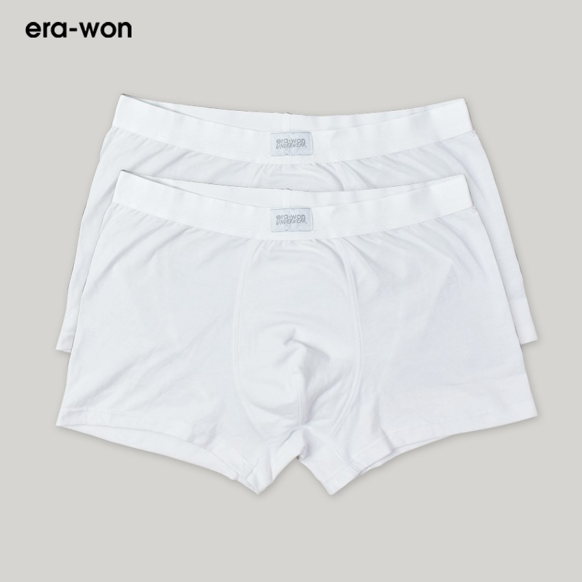 era-won ชุดชั้นในชาย Anti-bacteria Under wears Trunk 2ชิ้น สีขาว (White)