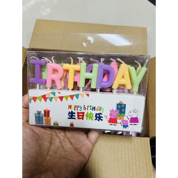 เทียนอักษร HAPPY BIRTHDAY สีพาสเทล - รูปที่ 3