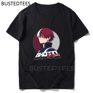 T-shirt  เสื้อยืดแขนสั้นลําลอง พิมพ์ลาย My Hero Academia Todoroki Shoto แฟชั่นฮาราจูกุ สไตล์สตรีท สําหรับผู้ชายS-5XL